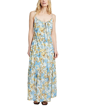 Shop Faherty Braided Trim Maxi Dress In Paradise Bloom