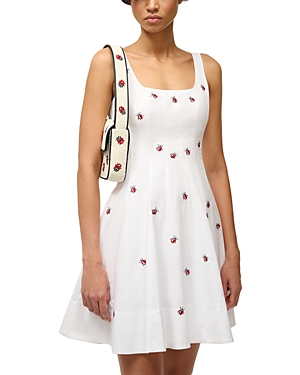 Shop Staud Wells Ladybug Print Dress In Ladybugs
