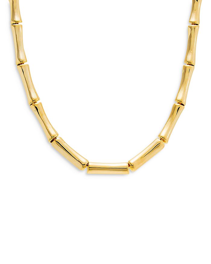 By Adina Eden Chunky Bamboo Chain Necklace, 16