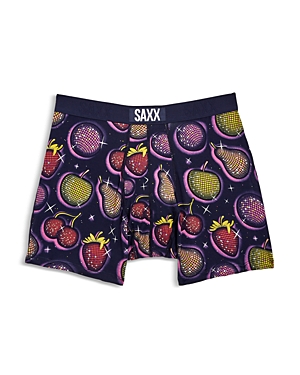 Shop Saxx Vibe Super Soft Boxer Briefs In Disco Fruit-maritime