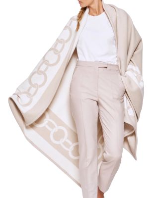 Frette - Chains Virgin Wool Throw Beige/Milk