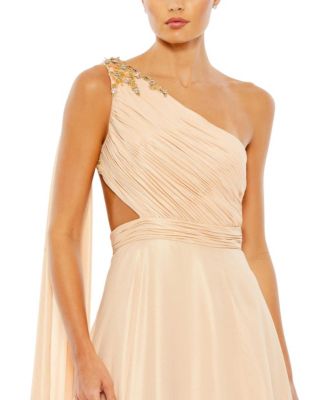 【MAC DUGGAL】ワンショルダー ドレープ バック ガウン Mac Duggal Women's Ieena Jersey One Shoulder Draped Back