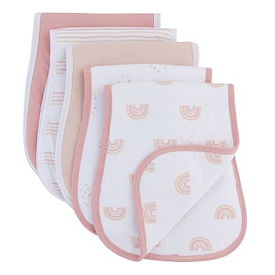 Unisex Middle Layer Reversible Burp Cloth Fleece 5 Pack - Baby