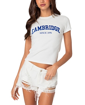 Edikted Cambridge Tee In White