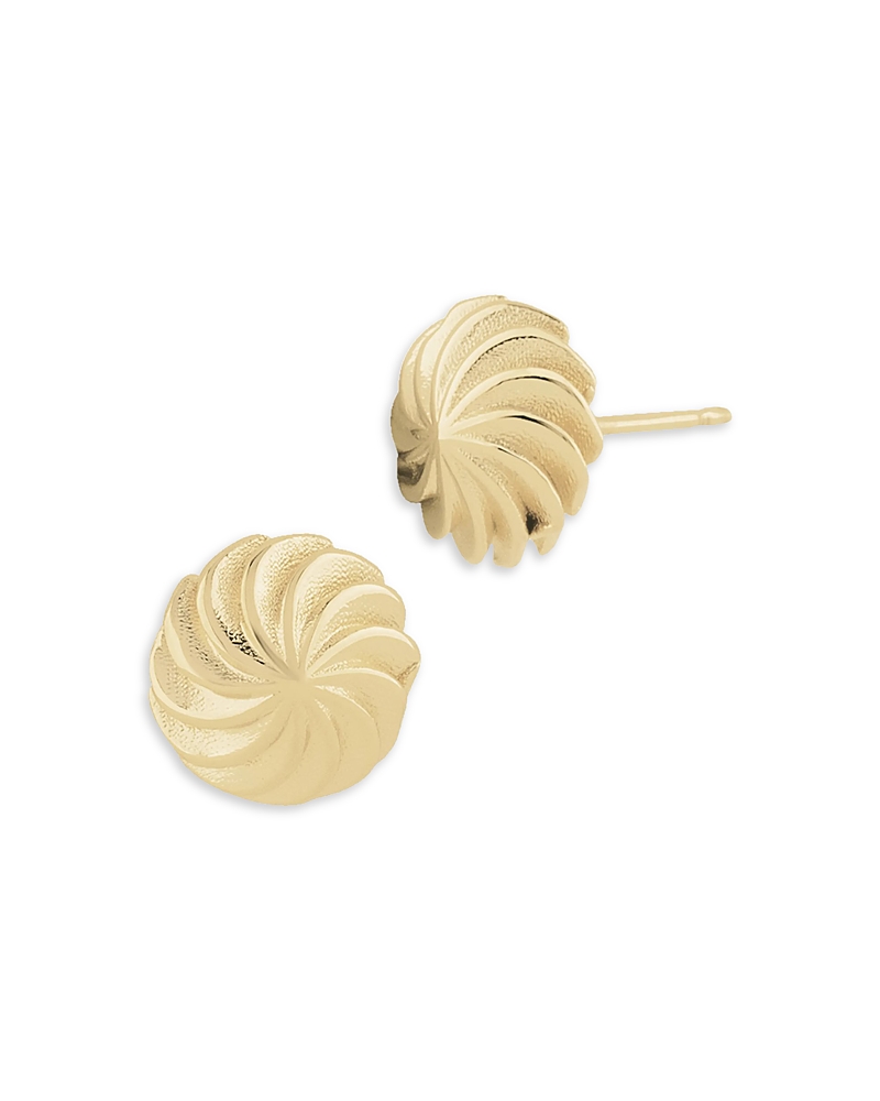 Moon & Meadow 14k Yellow Gold Round Starburst Stud Earrings In Gold