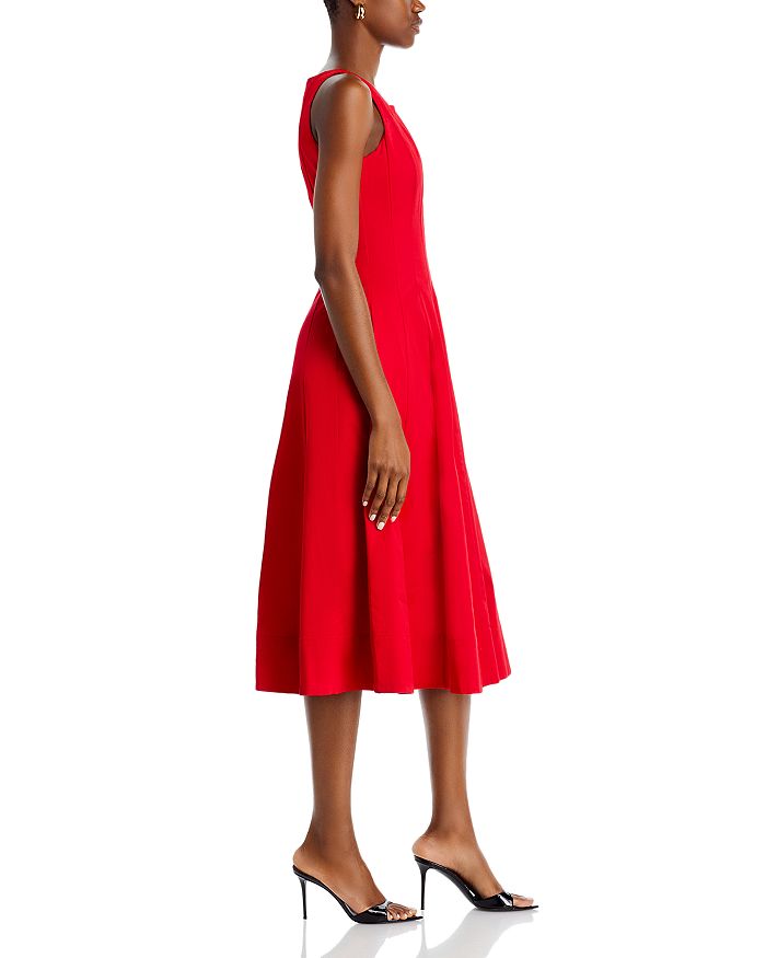 Shop Aqua Paneled Midi Dress - Exclusive In Red