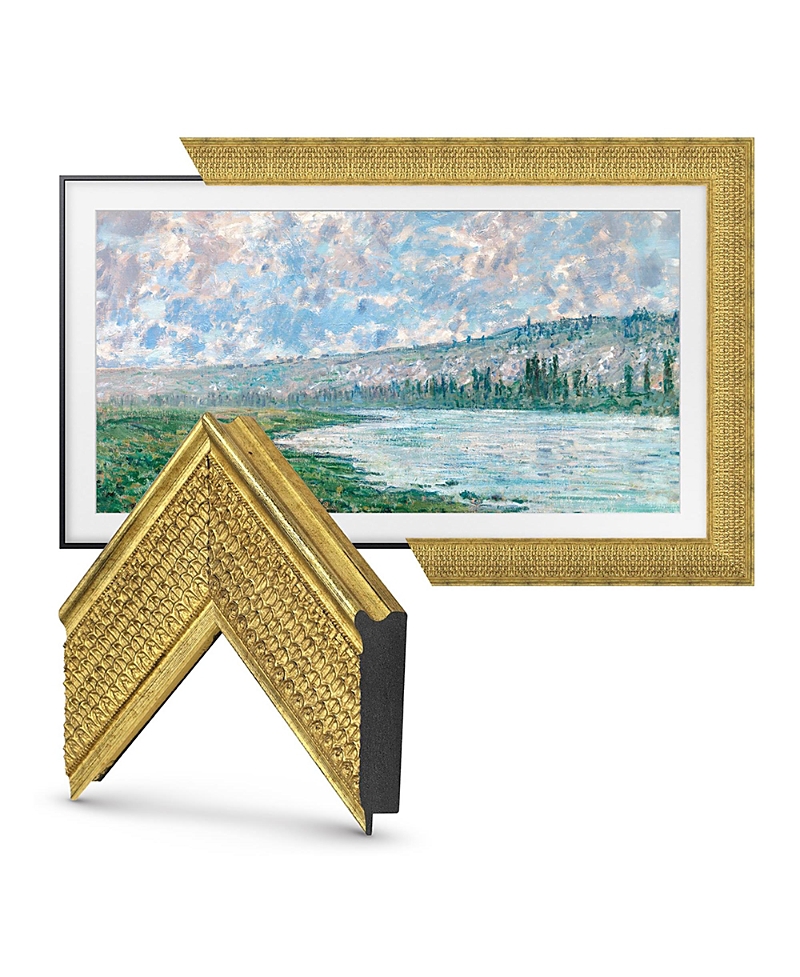 Deco Tv Frames 55 Customizable Frame For Samsung The Frame Tv 2021-2024 In Gatsby Gold