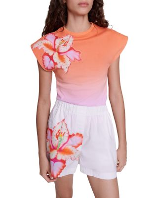 Maje Thibiscusi Floral Graphic Tee