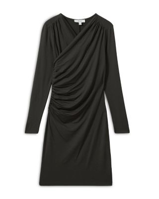 lisa ruched mini dress Lisa Lace Trim Mini Dress