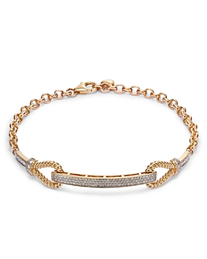 Bloomingdale's Diamond Bar Chain Bracelet In 14k Yellow Gold, 0.85 Ct. T. W. In Gold
