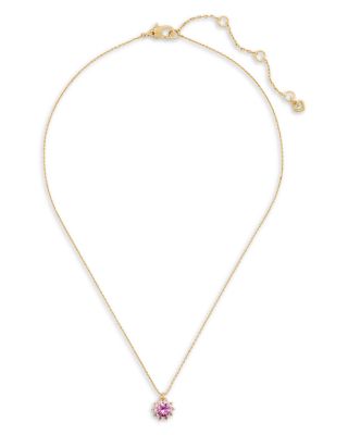 kate spade new york Sunny Cubic Zirconia Halo Pendant Necklace, 16-19