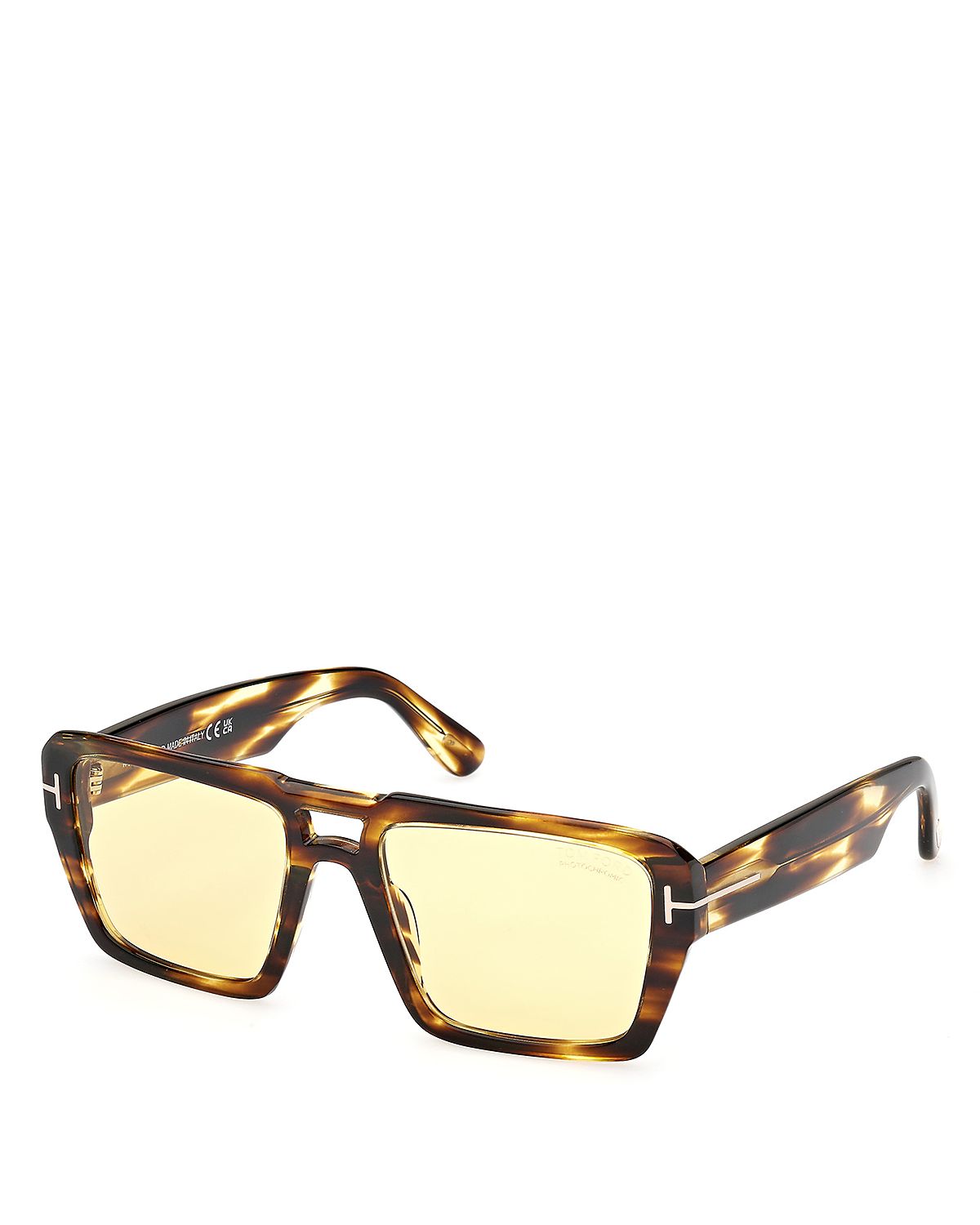 Tom Ford Flat Top Square Sunglasses, 56mm