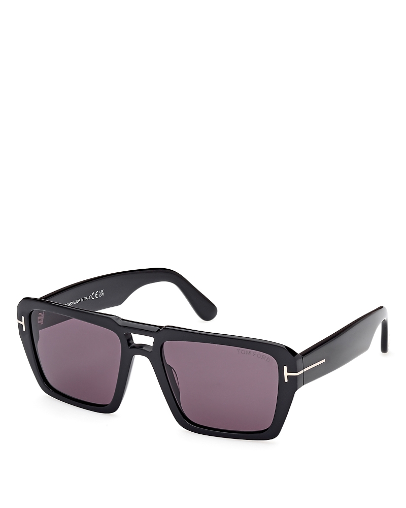 Tom Ford Flat Top Square Sunglasses, 56mm