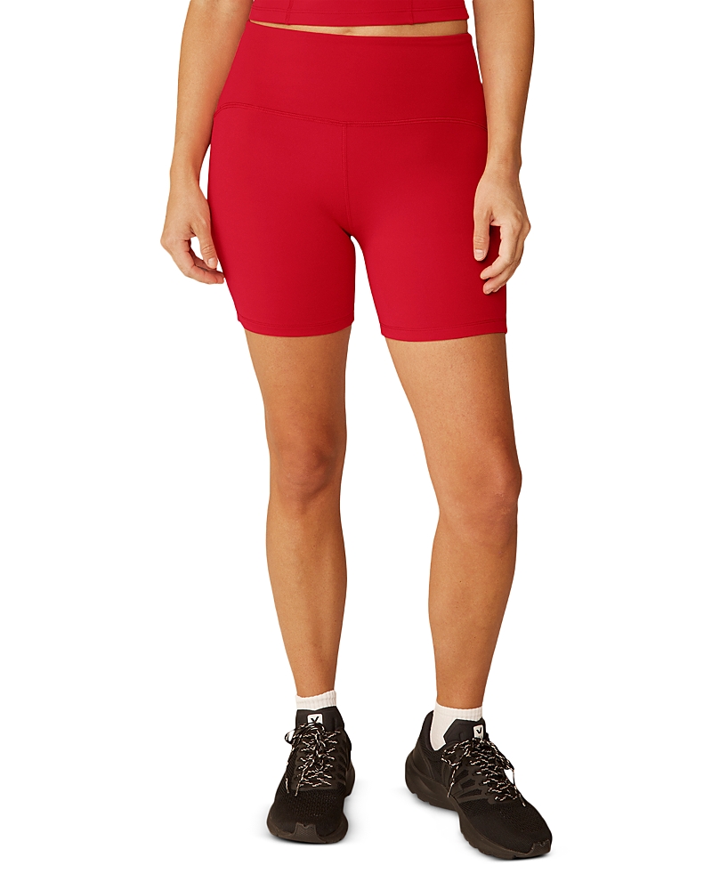 Beyond Yoga Powerbeyond Strive High Bike Short In Retro Red In Red