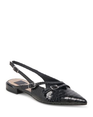 Dolce Vita - Dolce Vita Women's Pamla Croc Embossed Slingback Flats