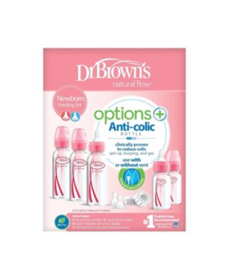  Dr. Browns Girls' 17 Piece Anti-Colic Options+ Baby Bottle Newborn Feeding Set