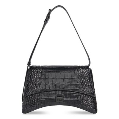 Balenciaga - Downtown Medium Shoulder Bag Crocodile Embossed