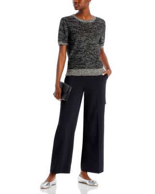 Noa Micro Sequins Short Sleeve Sweater 