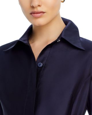 Floral Eyelet Collared Midi Dress