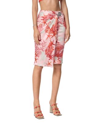 Versace - Faux Wrap Seaside Print Skirt