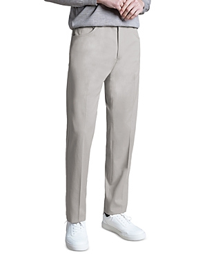 Shop Santorelli Platinum Luigi Cotton & Cashmere Regular Fit Pants In Taupe