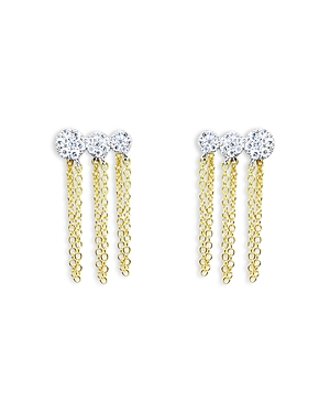 Meira T 14k White & Yellow Gold Diamond Disc Chain Drop Earrings In Gold
