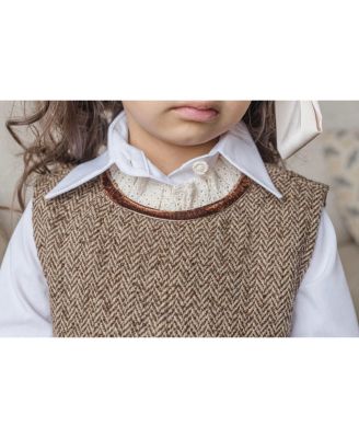 Girls' Herringbone Dress and Blouse Set - Baby, Little Kid, Big Kid