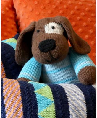 Knit Cotton Spotted Dog in Blue Sweater - Ages 0+