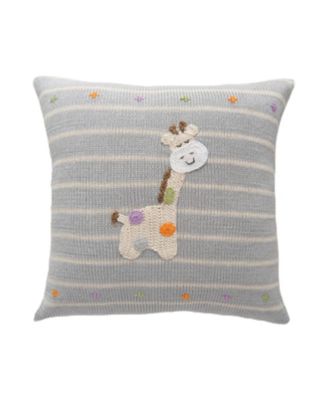  Knit Cotton 12&amp;quot; Spotted Giraffe Pillow