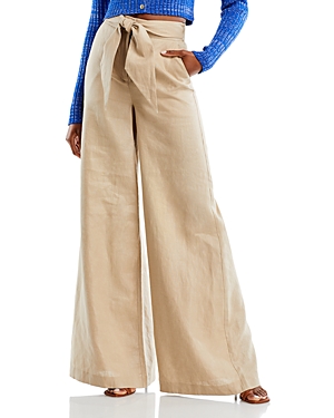 Shop Toccin Layla Linen Pants In Natural