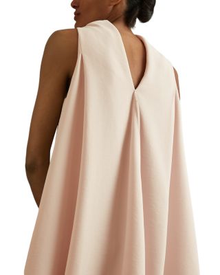 reiss shauna high neck mini dress REISS Shauna High-Neck Drape Back Mini Dress