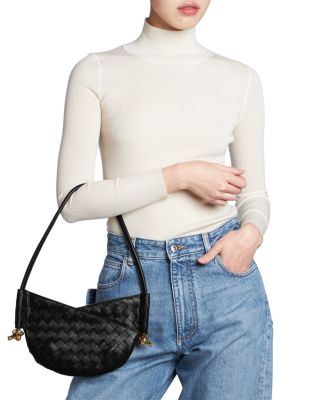 Mini Solstice Intrecciato Leather Shoulder Bag