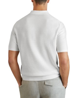 Textured Quarter Zip Polo Shirt