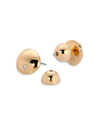 Pav&amp;eacute; Polished Pebble Stud Earrings