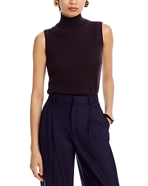 C By Bloomingdale's Sleeveless Cashmere Sweater - Exclusive In Dark Brown