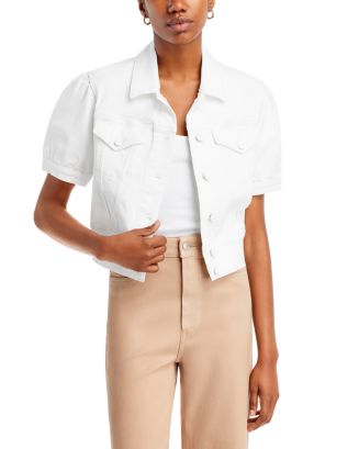 ★GENERAL IDEA★ WOMAN Airy Knit Short Sleeve Jacket [WHITE] PAIGE Kendra Short Sleeve Jacket | Bloomingdale's