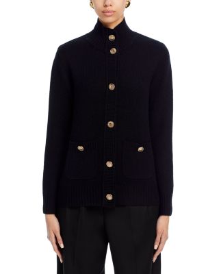 100% Cashmere Rib Knit Cardigan - Exclusive