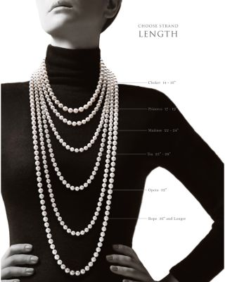 18K Yellow Gold Japanese Akoya Cultured Pearl Strand Necklace, 26&amp;quot;