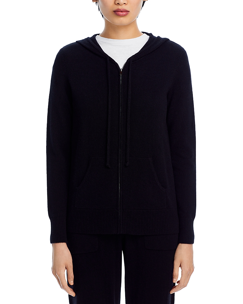 C By Bloomingdale's Cashmere Zip Hoodie - Exclusive In Black