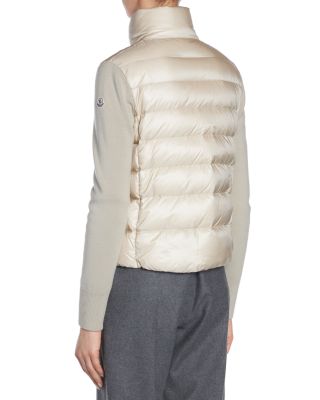 Mixed Media Wool Puffer Cardigan