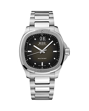 Shop Mido Multifort Tv Big Date Watch, 41mm In Black/silver