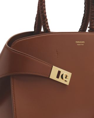 Small Hug Leather Top Handle Bag