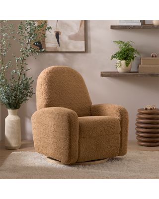 Nami Electronic Recliner and Swivel Glider Recliner in Faux Shearling with USB Port