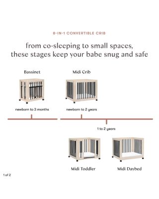 Yuzu 8 in 1 Convertible Crib with All Stages Conversion Kits