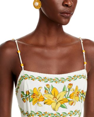 chinese dress ladies Farm Rio Provisório Printed Open Back Maxi Dress main image 1
