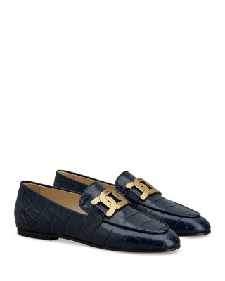 Tod's - Women's Kate Croc Embossed Loafers