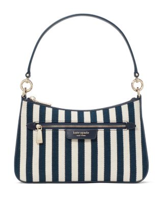 kate spade new york - Hudson Striped Canvas Fabric Convertible Crossbody