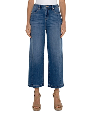 Stride High Rise Cropped Wide Leg Jeans in Newcastle