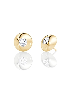 Lab Grown Diamond Round Brilliant Dome Stud Earrings in 14K Gold, .50 ct. t.w.