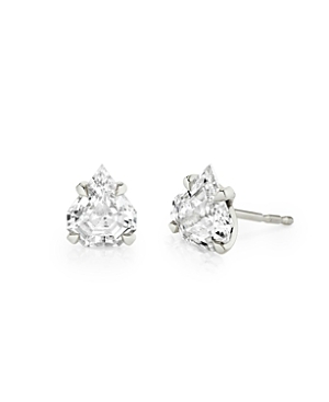 Lab Grown Diamond Shield Iconic Stud Earrings in 14K White Gold and Gold, 1.5 ct. t.w.